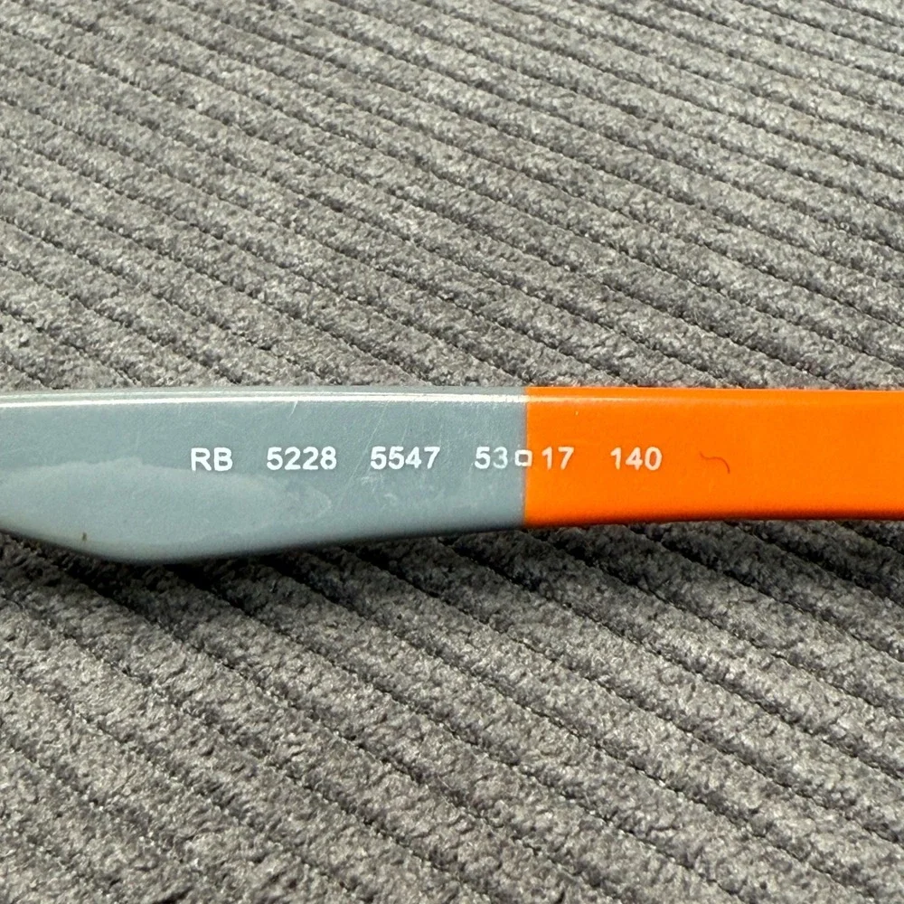 Ray-Ban‎ RB 5228 5547 Blue Orange Rectangular Y2K Eyeglasses Frames 53-17 140
